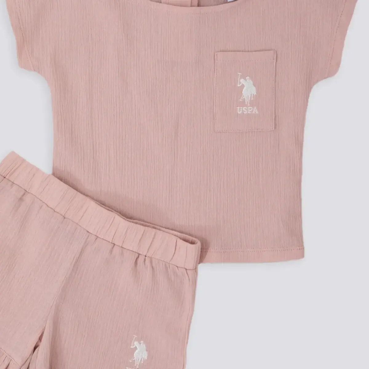 U.S. Polo 2li Takım T-Shirt Açık Rose