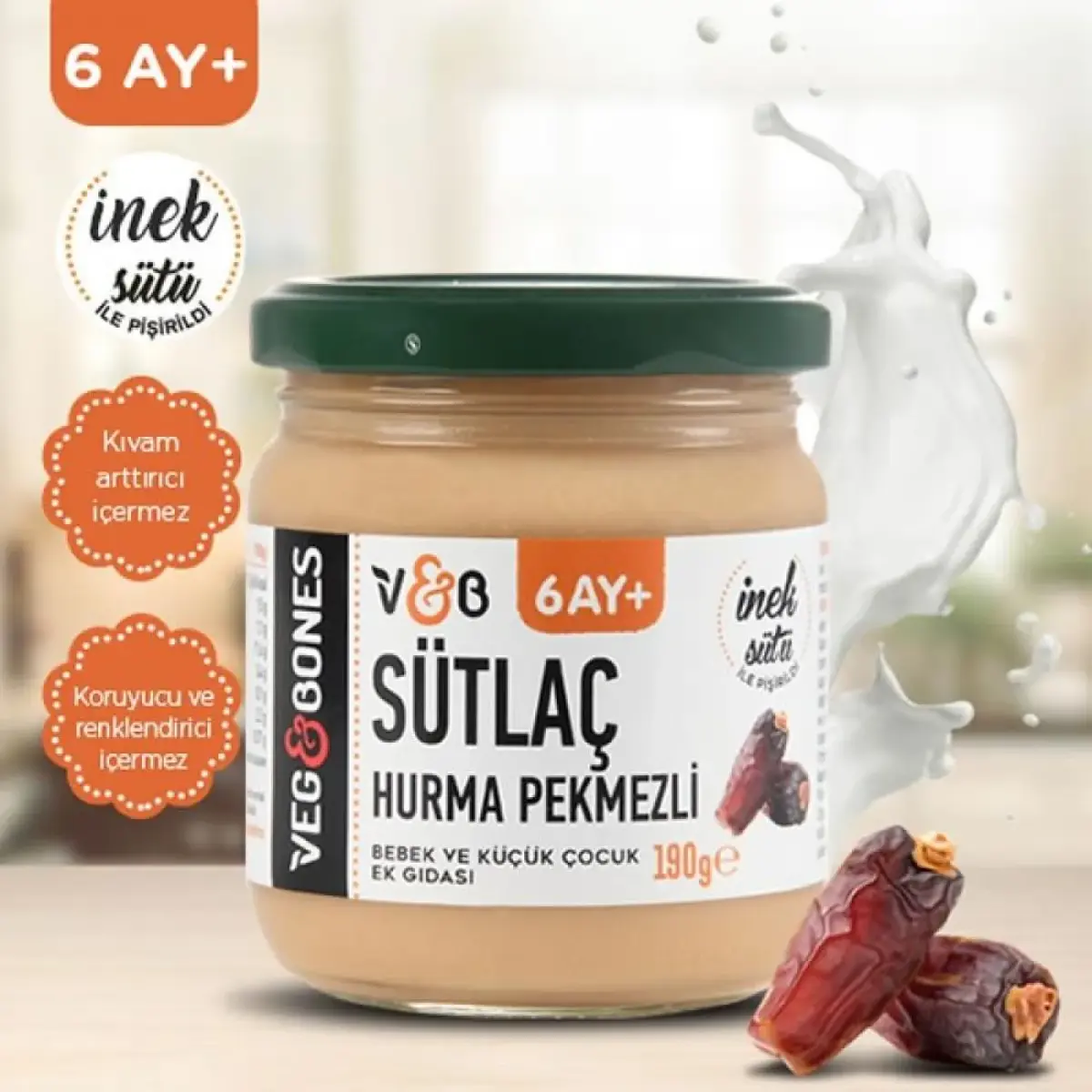 Veg&Bones Hurma Pekmezli Sütlaç 190 gr