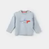 Bibaby Organik Sweatshirt Sun Lets Sail Ekru - Mavi