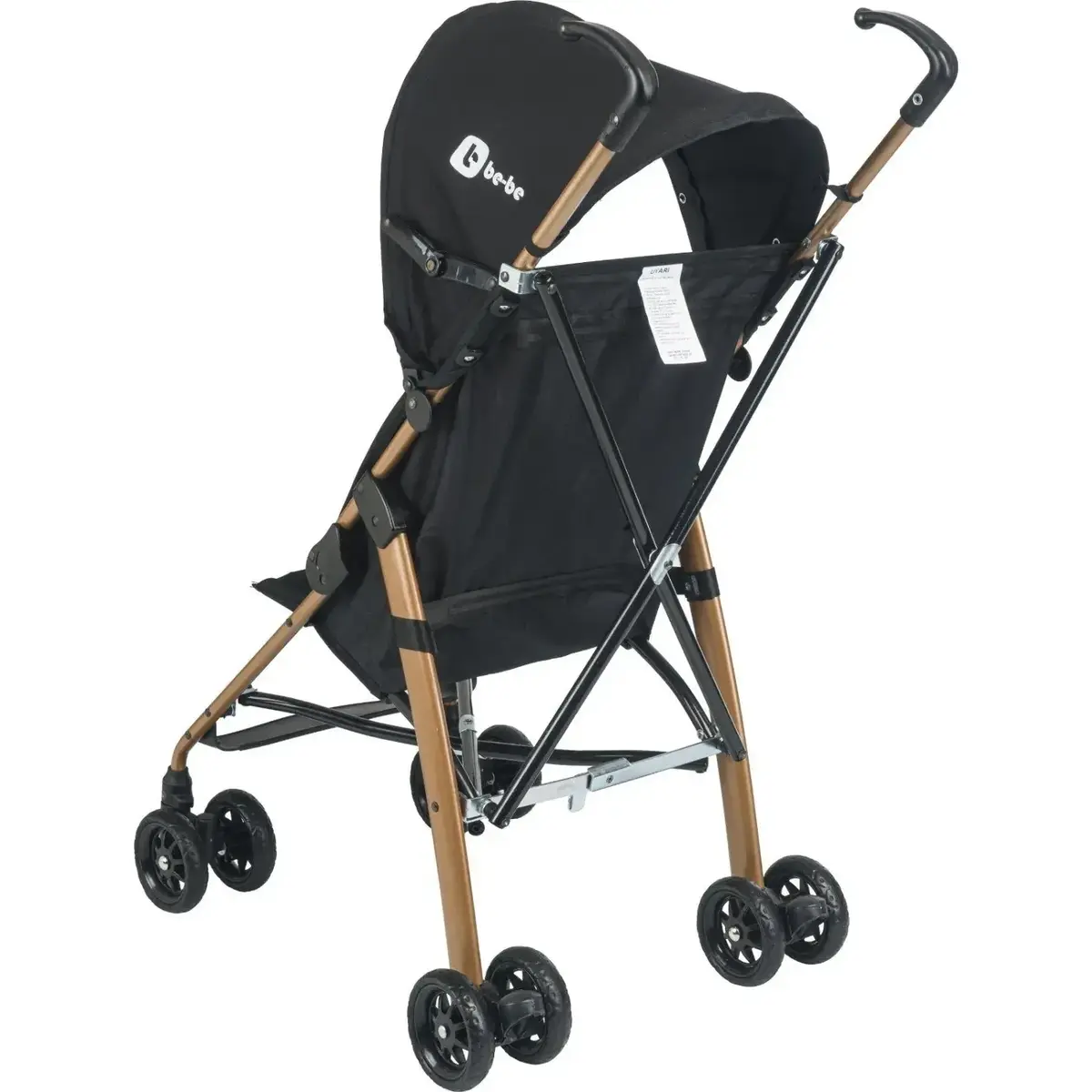 Be-Be Basic Pratik Baston Bebek Arabası Siyah Gri