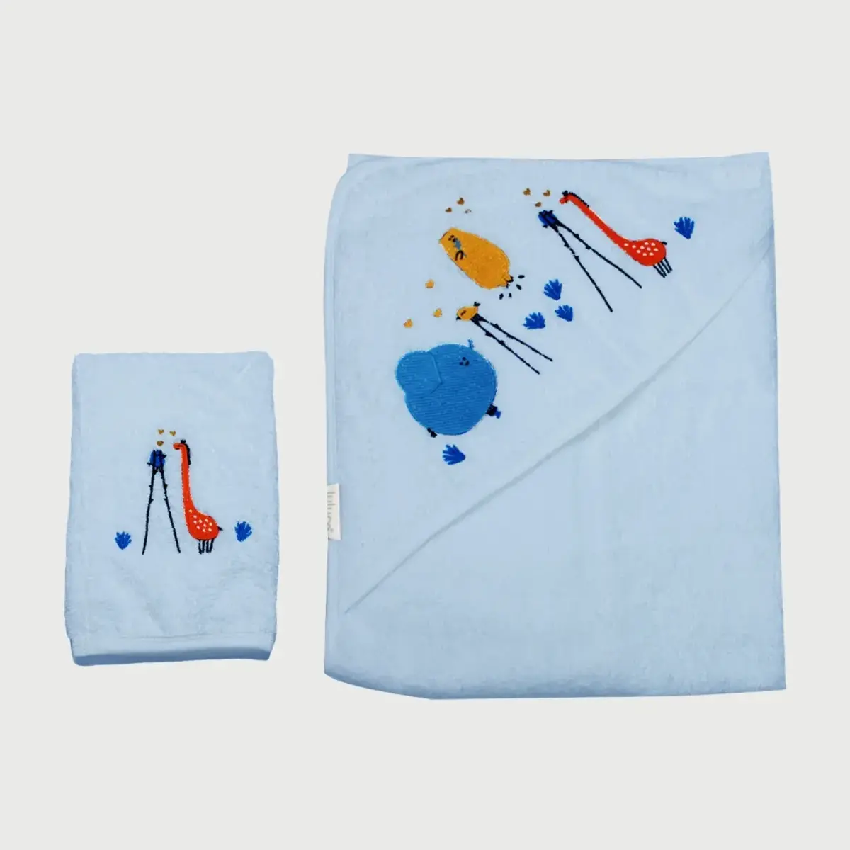 Luluco Havlu Bird And Bear 75x75cm Mavi