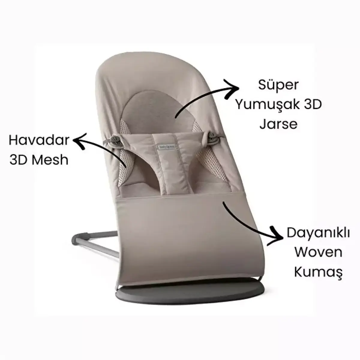 Babybjörn Balance Soft Ana Kucağı Woven Jersey Tri-Fabric Sand Grey
