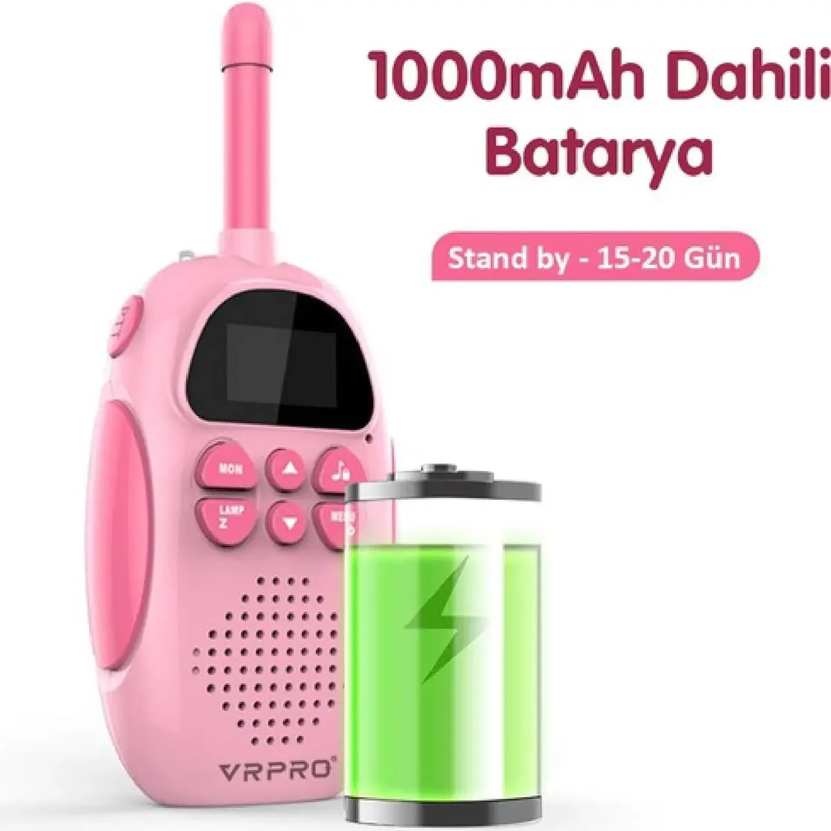 Vrpro Bebek Telsizi Walkie Talkie Mavi-Pembe