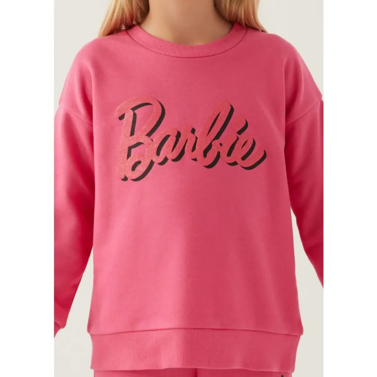 Barbie Sweatshirt Açık Fuşya