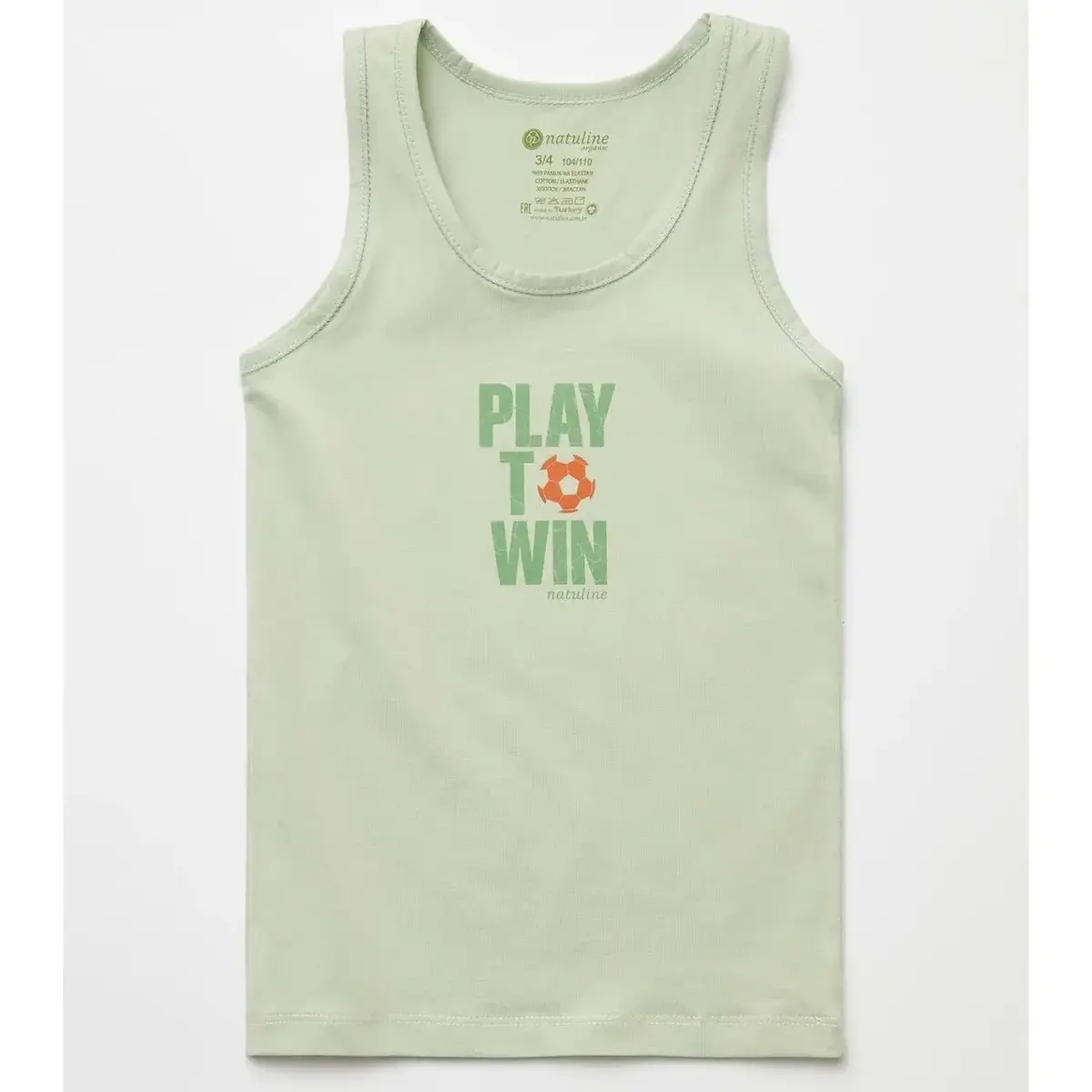 Natuline Organik Atlet Likralı Play To Win 2li Çağla Yeşili - Ekru