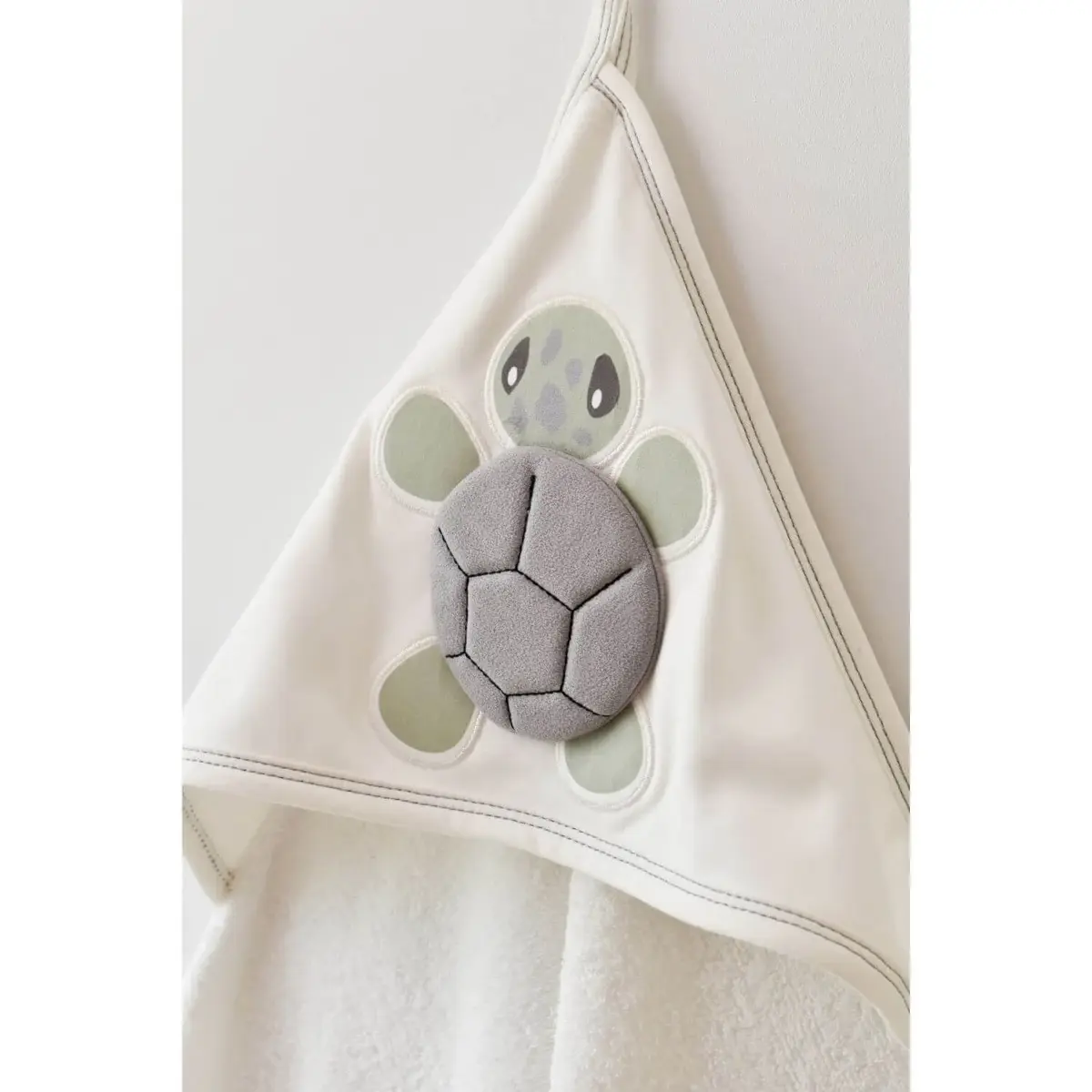 Bibaby Havlu Tortoise Ekru - Yeşil