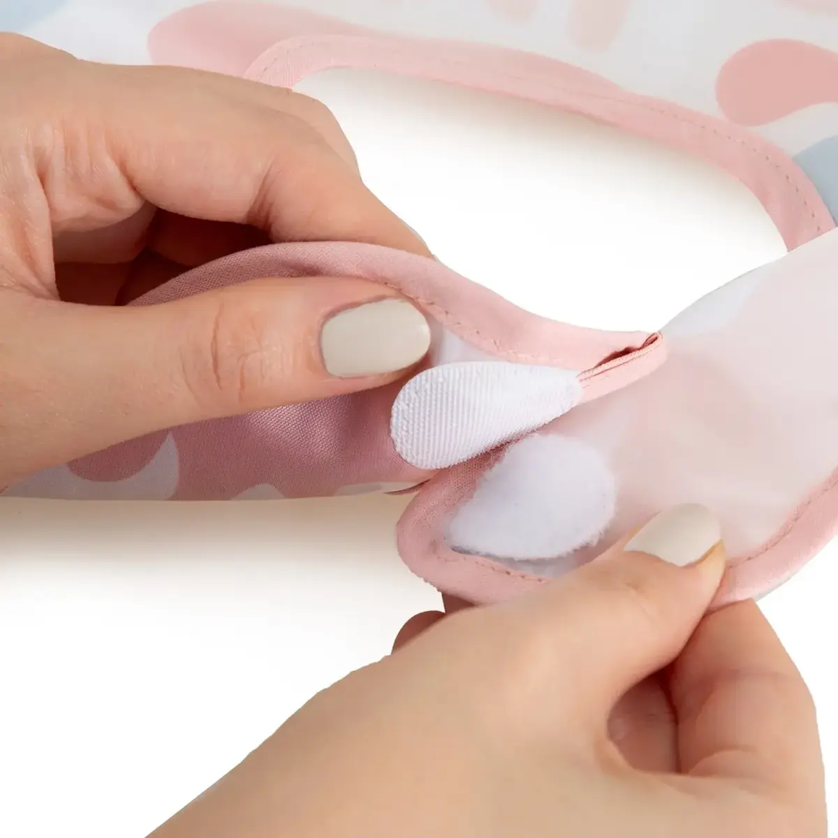 Babyjem Leke Tutmaz Önlük Pembe Puzzle