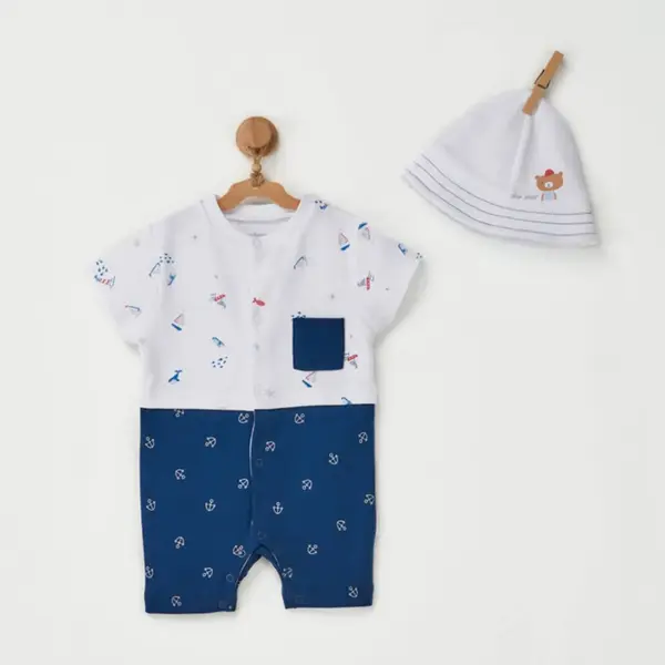 Andy Wawa Tulum Şapka Takım Little Sailor Beyaz