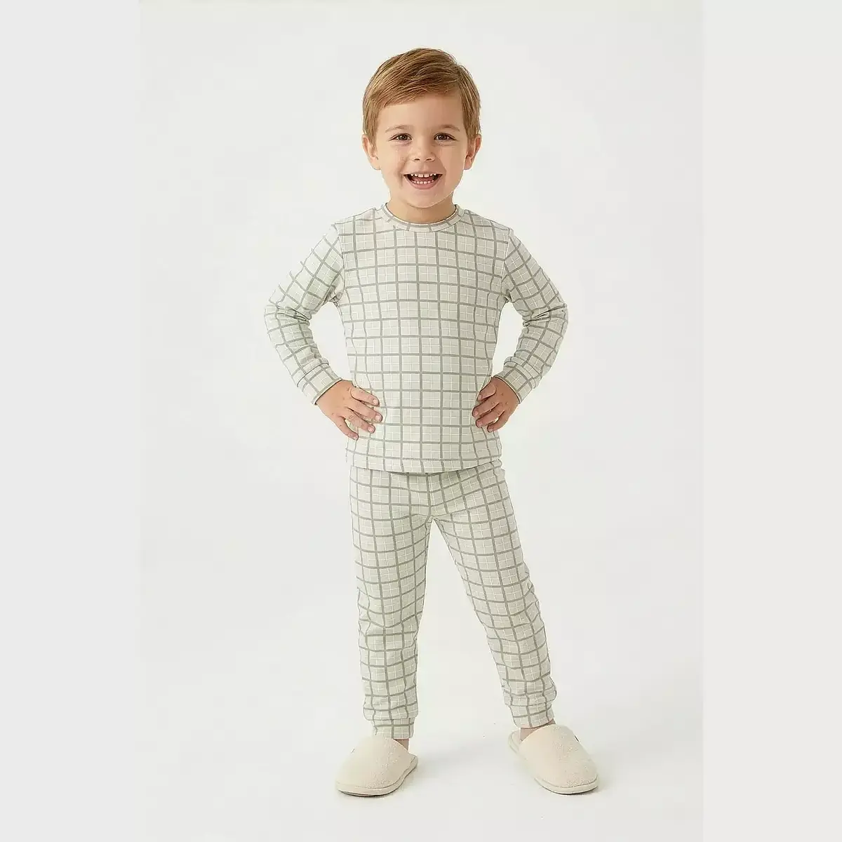 Ella Bonna Pijama Takımı Yeşil Çizgi