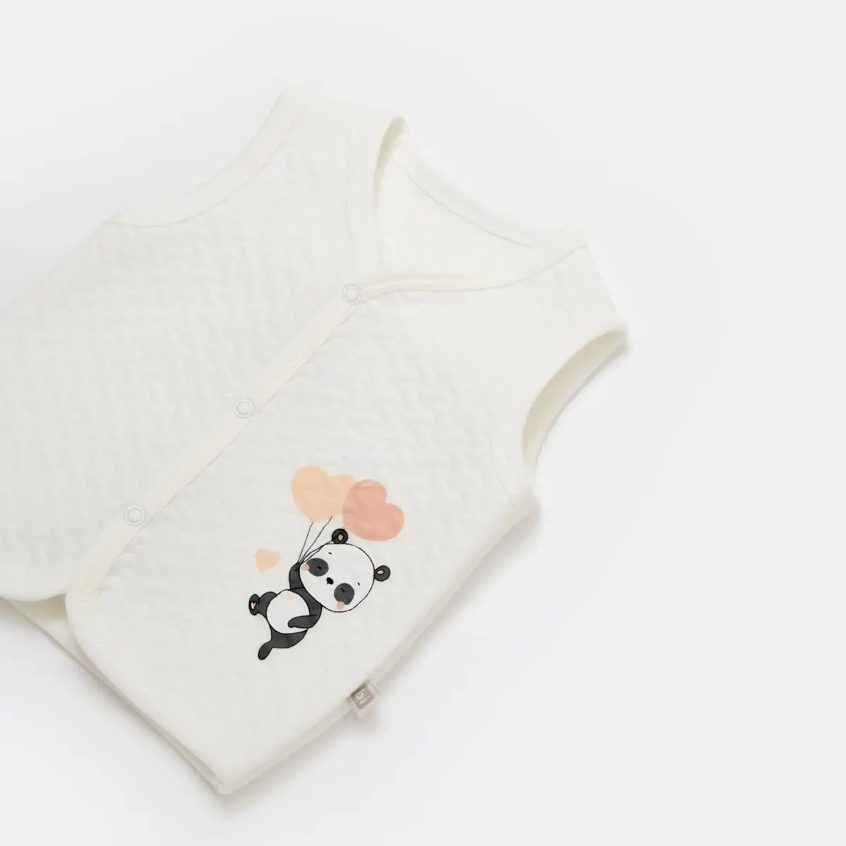 Bibaby Yelek Kapitone Hello Pandas Ekru