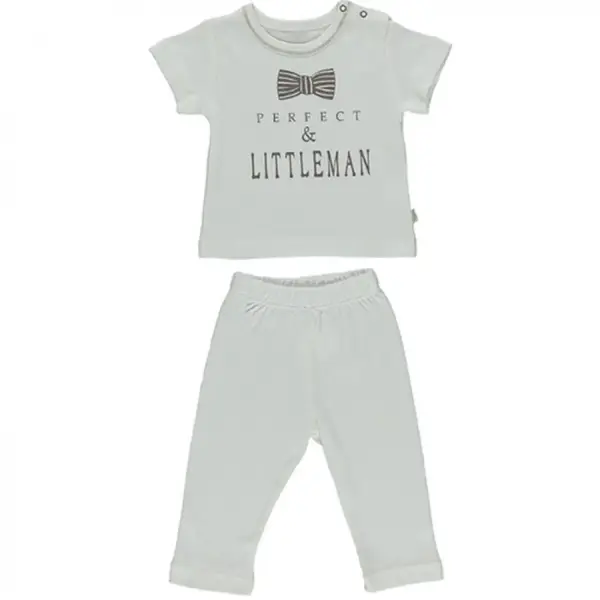 Bebetto 2li Takım Penye Little Man 18 Bej
