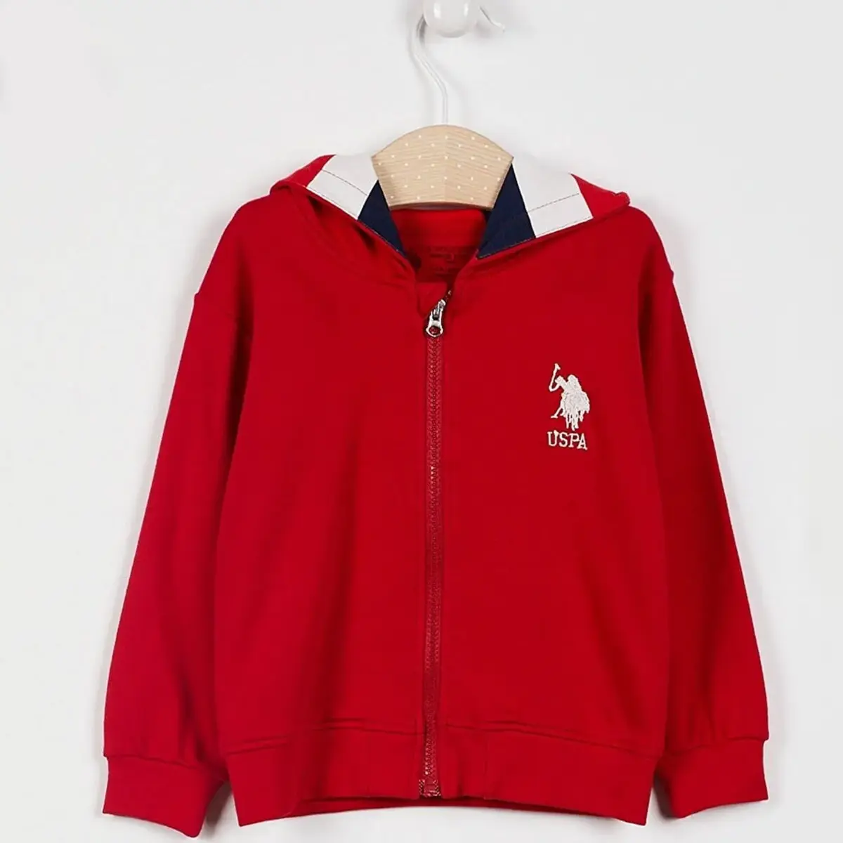 U.S. Polo Hırka Kapşonlu Kırmızı U.S. Polo Hırka Kapşonlu Kırmızı