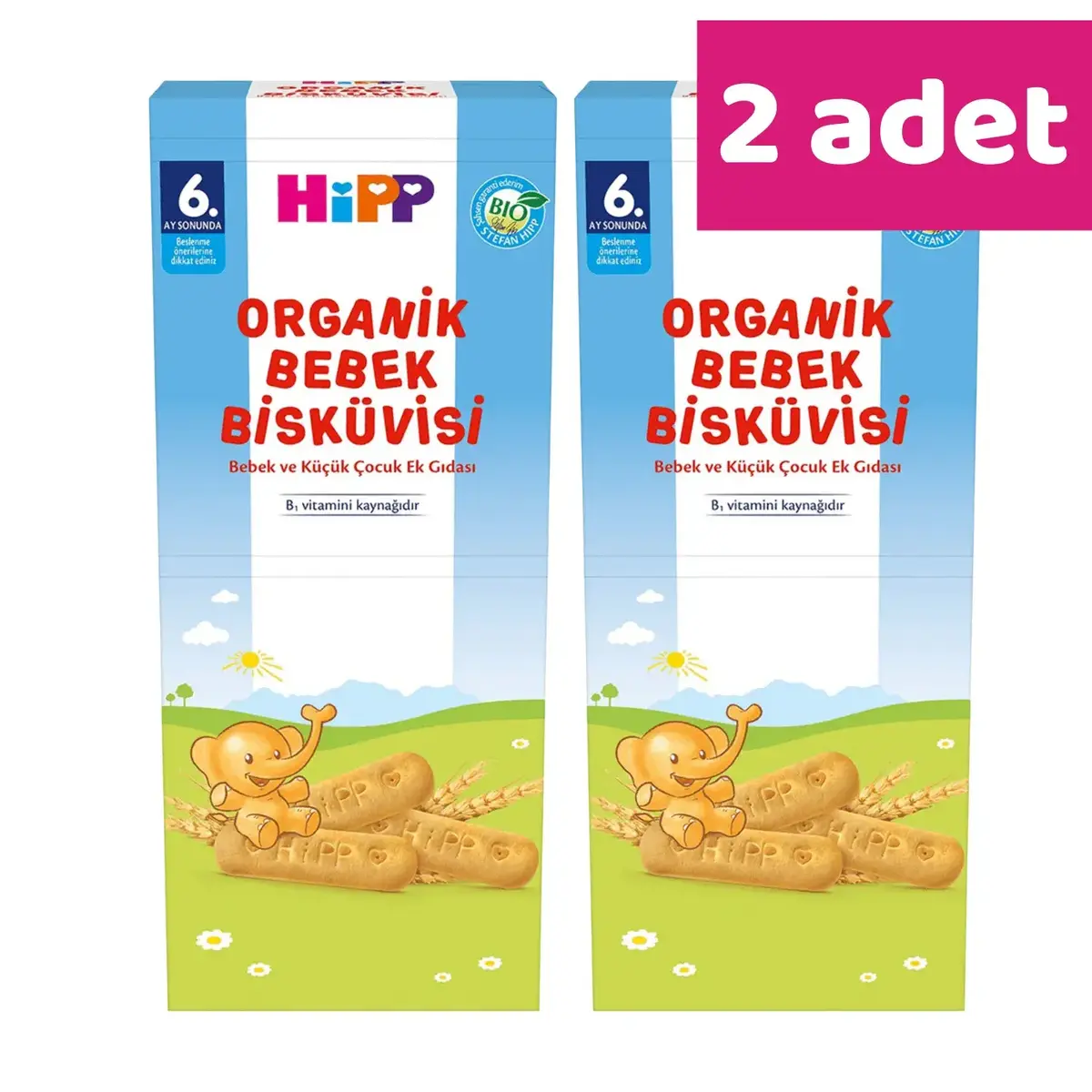 Hipp Organik Bebek Bisküvisi 180 gr x2