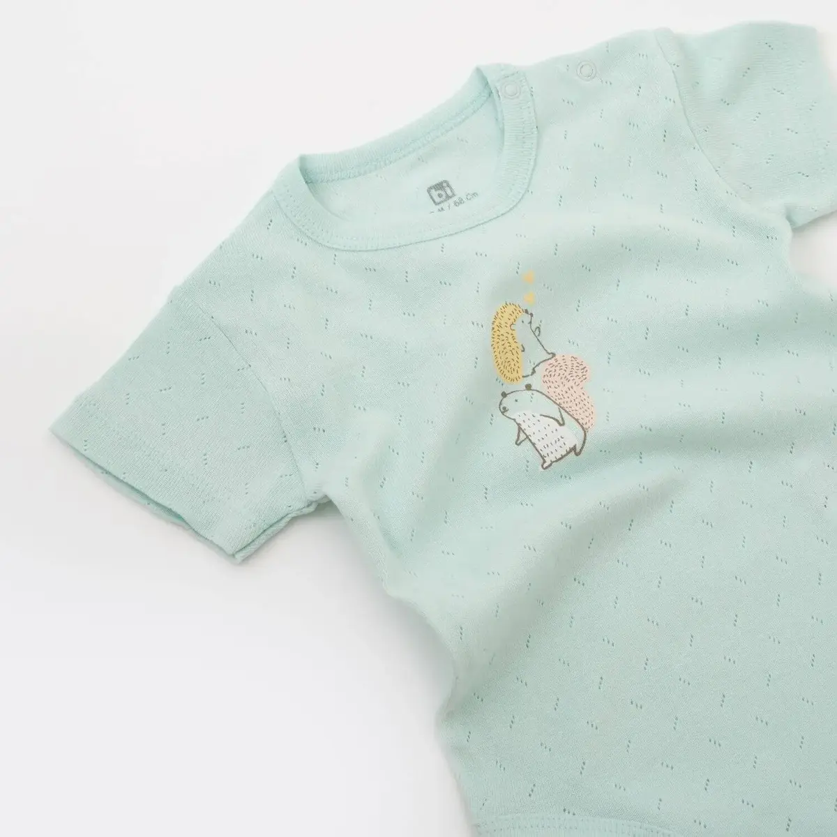 Bibaby Body Kısa Kol Fun Cute Ones Mint