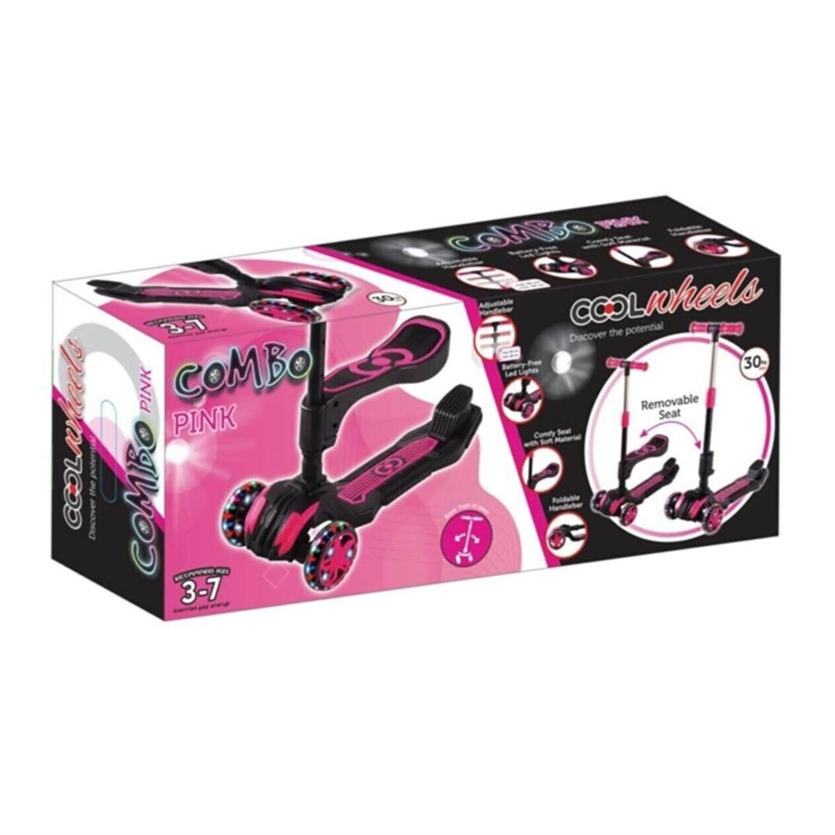 Cool Wheels Combo Oturaklı Scooter Pembe