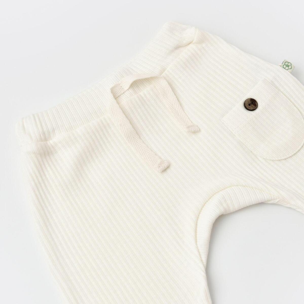 Bibaby Organik Pantolon Patiksiz Soft Modal Ekru