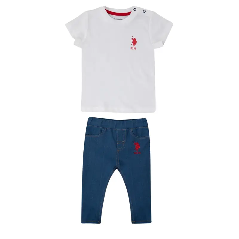 U.S. Polo 2li Takım T-Shirt Krem