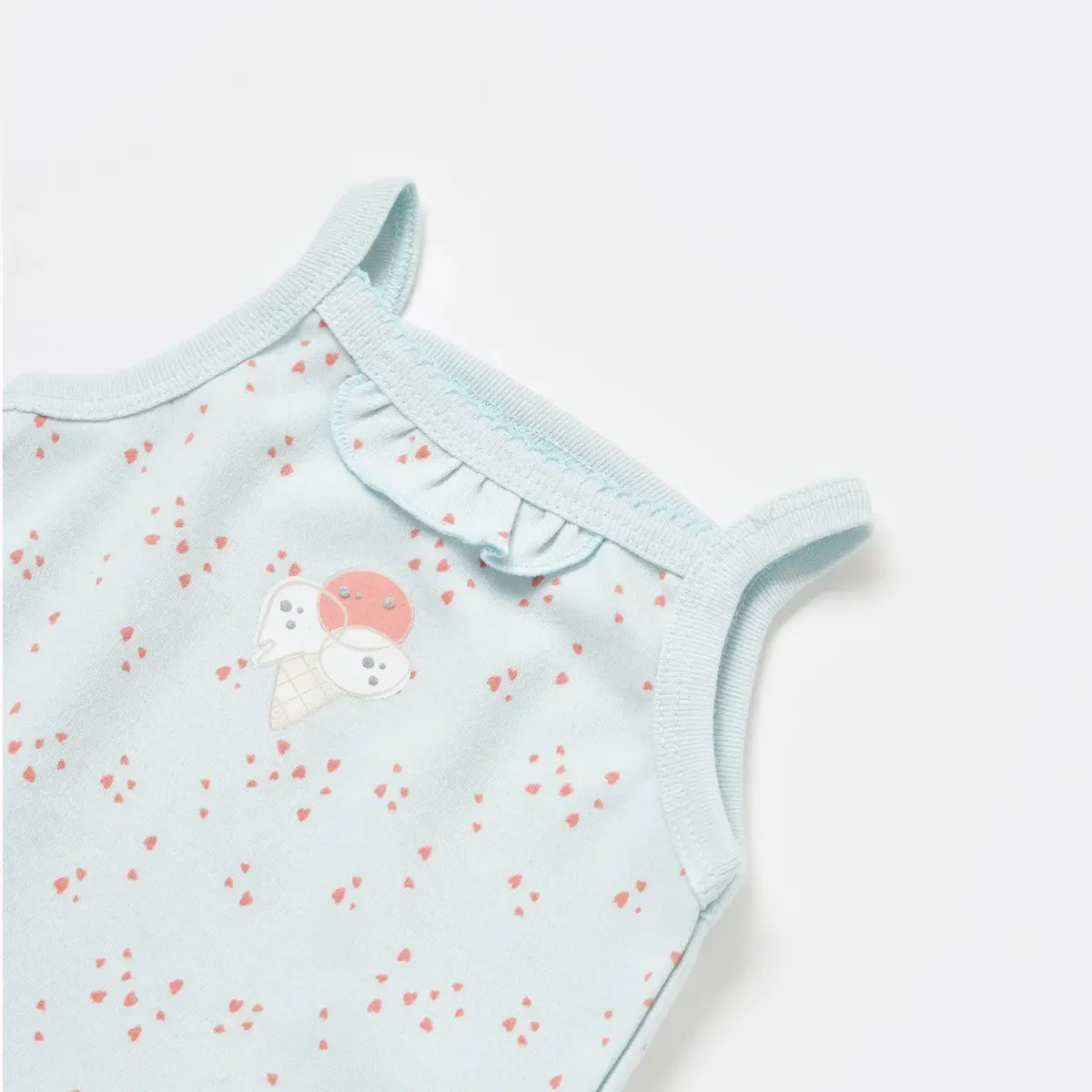 Bibaby Organik Atlet Body Süprem Pretty Ears Bunny Mint