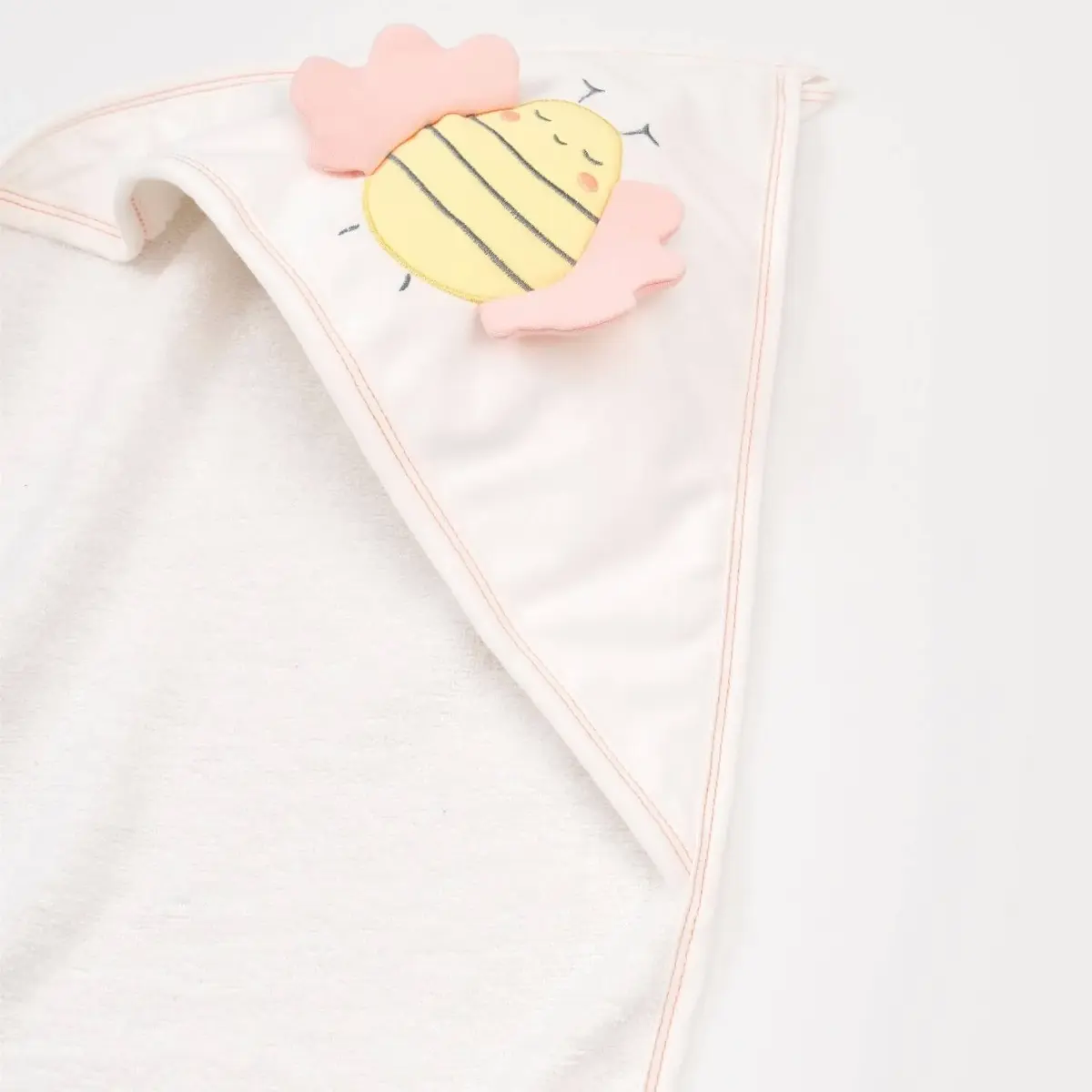 Bibaby Bornoz Takımı Happy Bee Ekru - Pembe