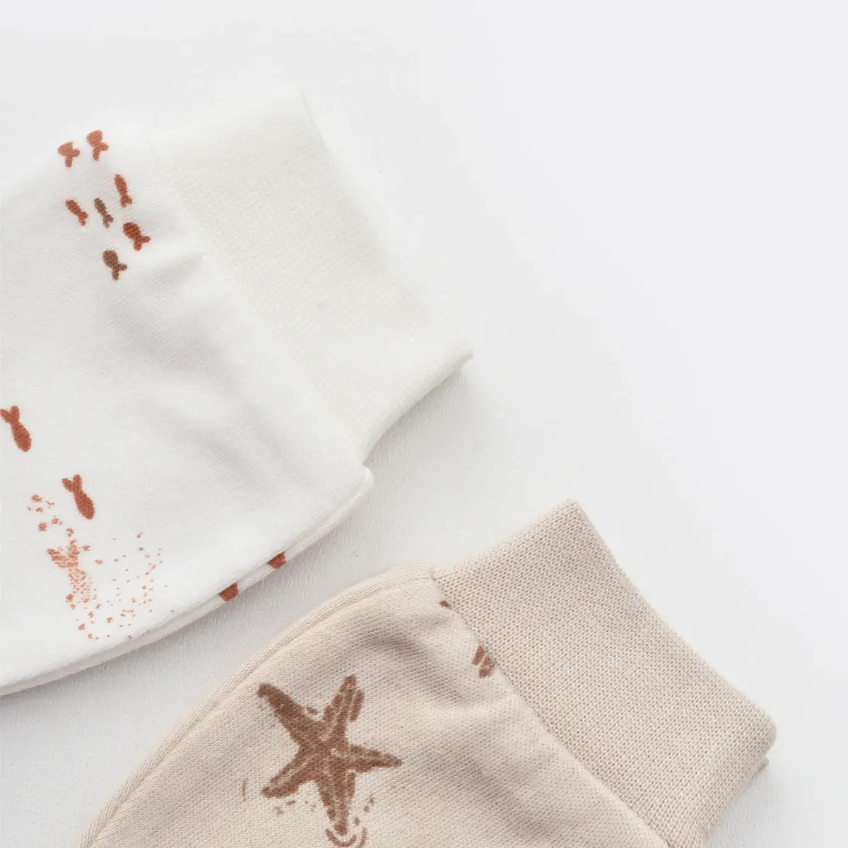 Bibaby Organik Eldiven 2li Magic Starfish Latte