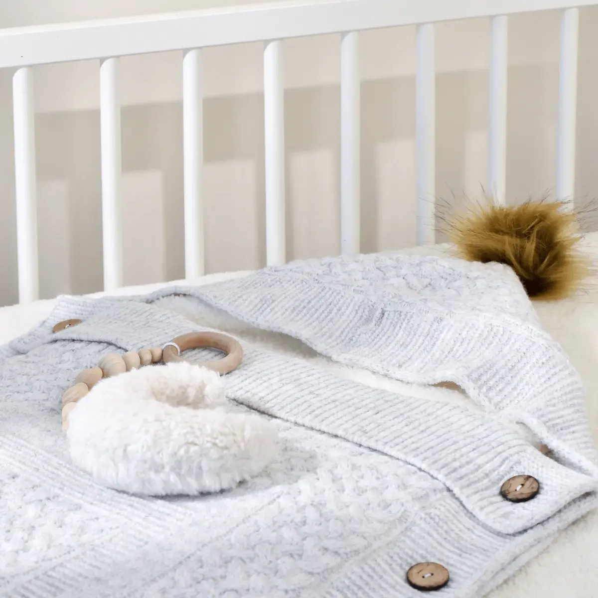 Bibaby Kundak Triko Elegance Gri Melanj