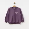 Winimo Sweatshirt Kalpli Kedi Baskılı Mor