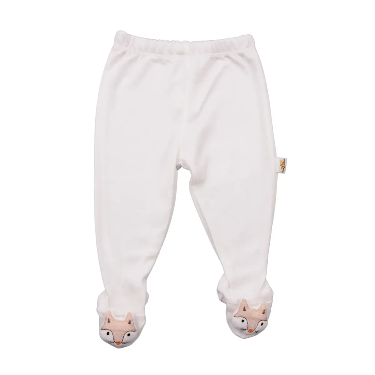 Mini Damla Pantolon Patikli Düz Oyuncaklı Ekru Mini Damla Pantolon Patikli Düz Oyuncaklı Ekru