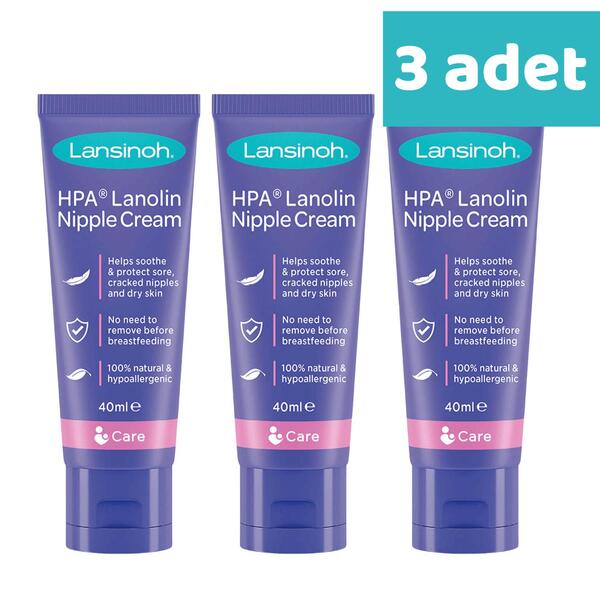 Lansinoh Lanolin Göğüs Ucu Kremi 40 ml x 3 Adet