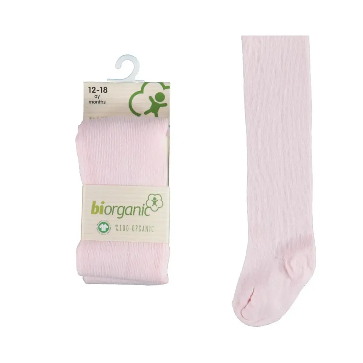 Bibaby Organik Çorap Külotlu Basic Pembe
