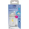 Chicco Natural Feeling Silikon Emzikli Cam Biberon Desenli 250 ml 0+ Ay Yeni