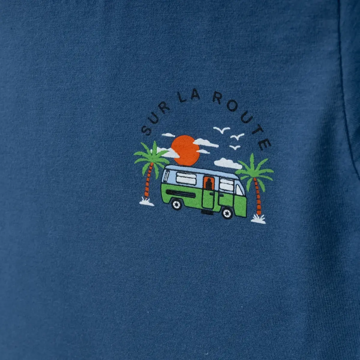 Winimo T-Shirt Otobüs Baskılı İndigo