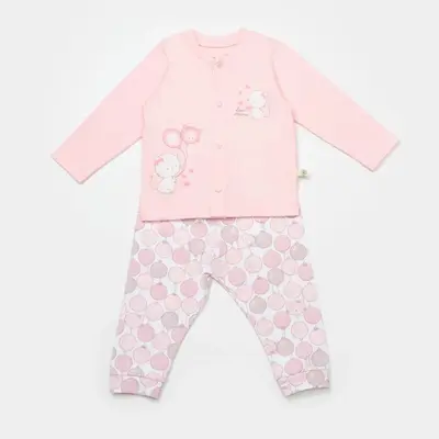 Bibaby Organik Pijama Takımı My Dear Mama Pembe