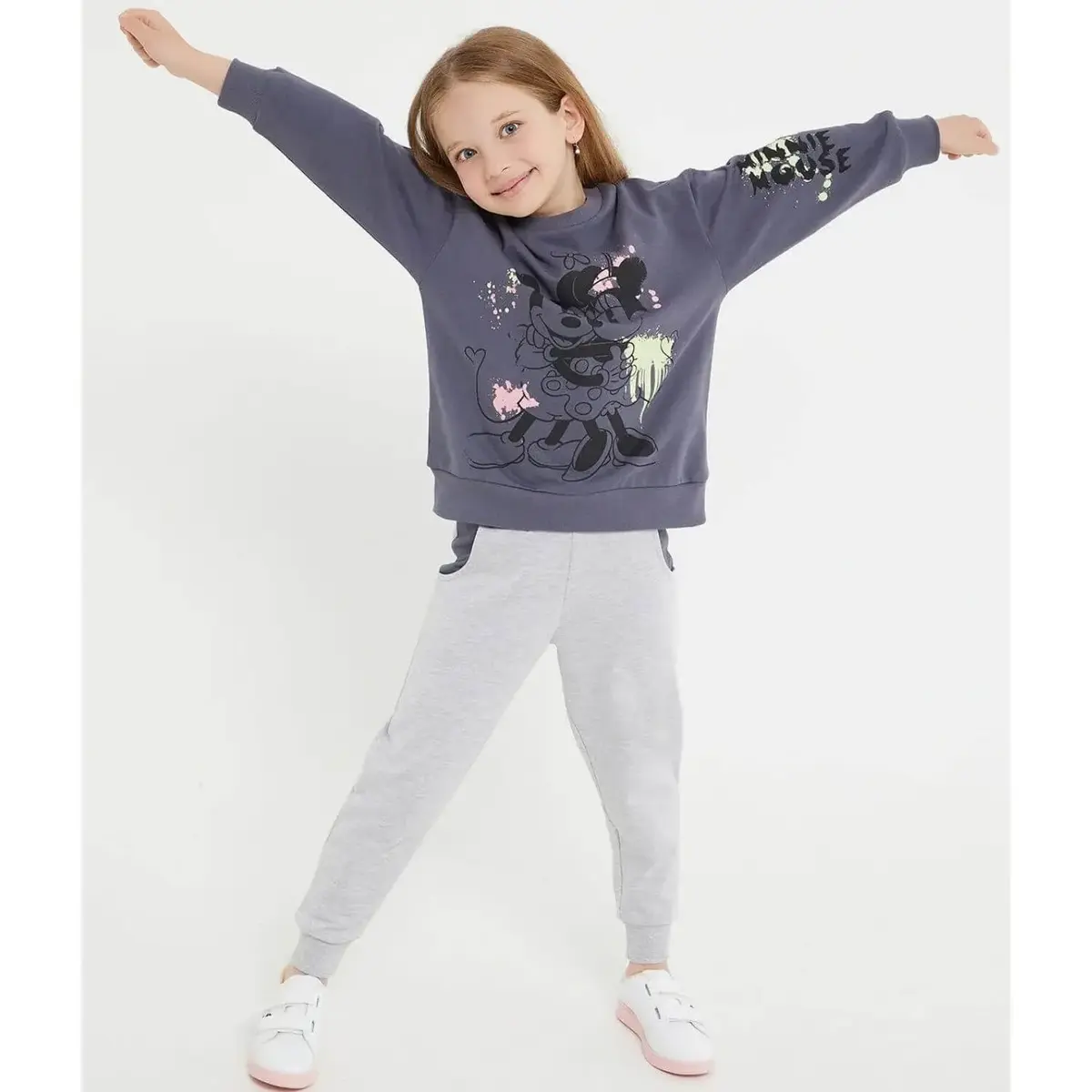 Minnie Mouse Eşofman Takımı Antrasit
