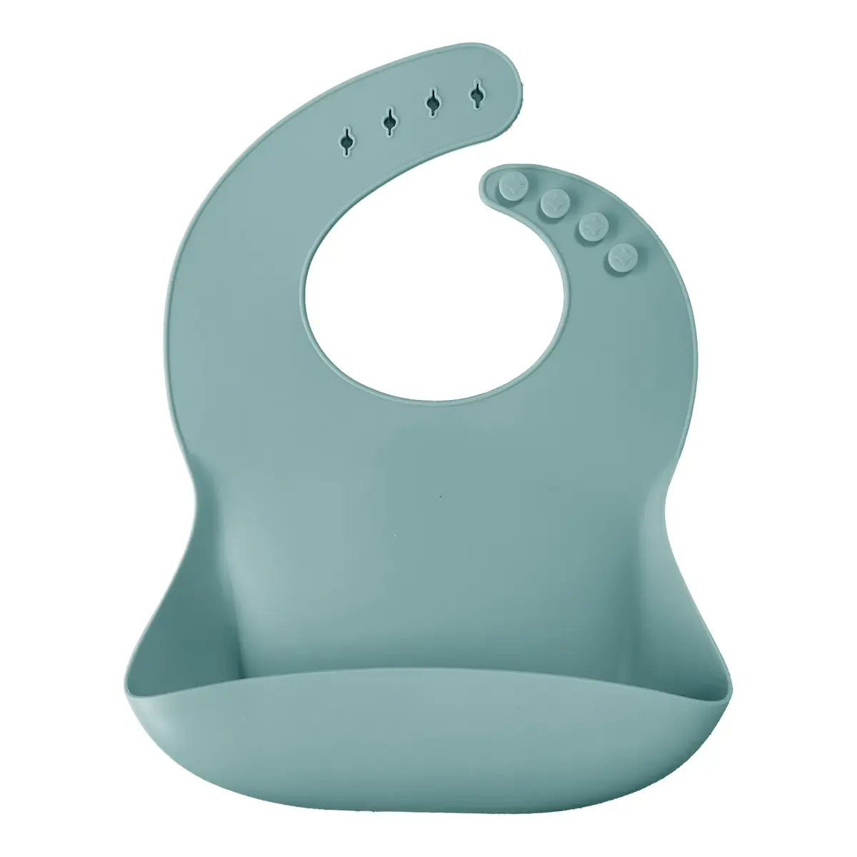 OiOi Silikon Mama Önlüğü 6+ Ay Aqua Green