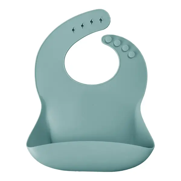 OiOi Silikon Mama Önlüğü 6+ Ay Aqua Green