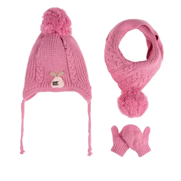 Kitti Eldiven Atkı Bere Takım 0-18 Ay Pembe Asortili