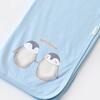 Bibaby Organik Battaniye Hello New Penguins Mavi