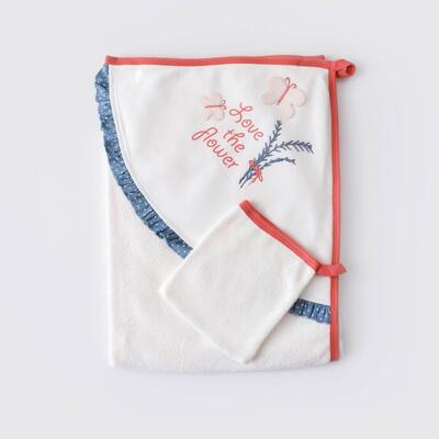 Bibaby Organik Havlu Wild Flowers Coral