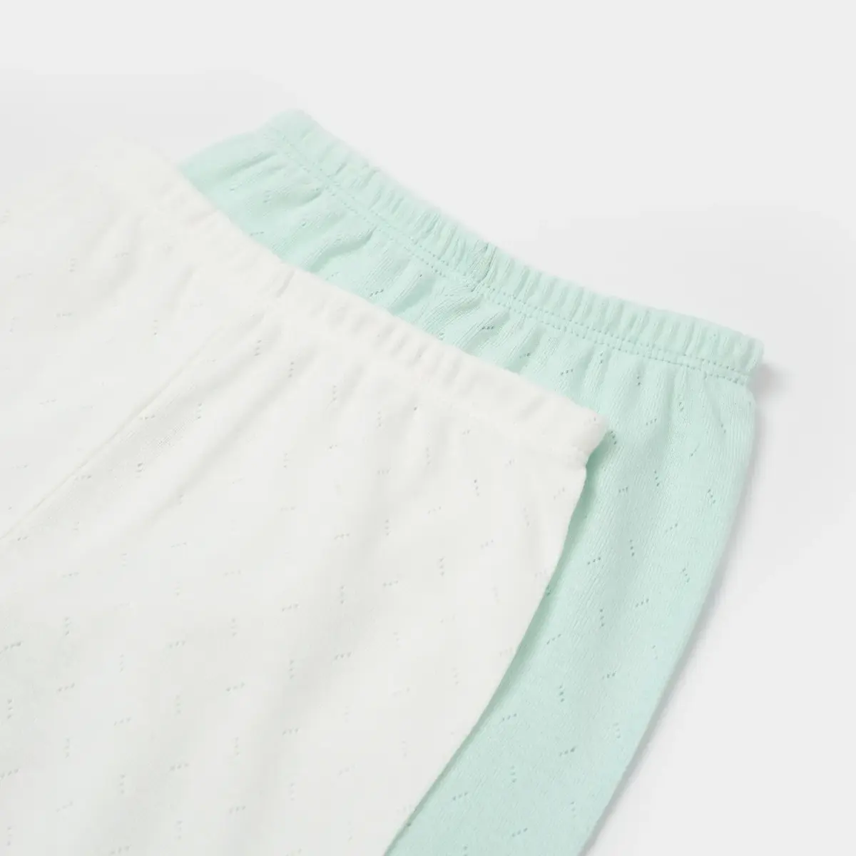 Bibaby Pantolon Patikli 2li Jakarlı Nil - Ekru