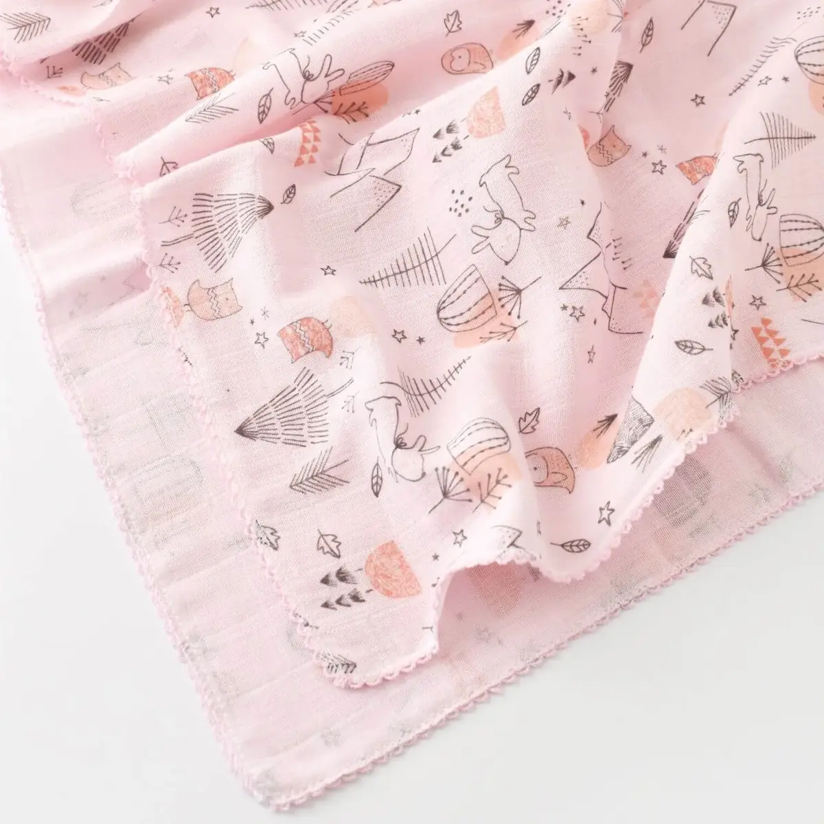 Bibaby Müslin Battaniye Mountain Pembe