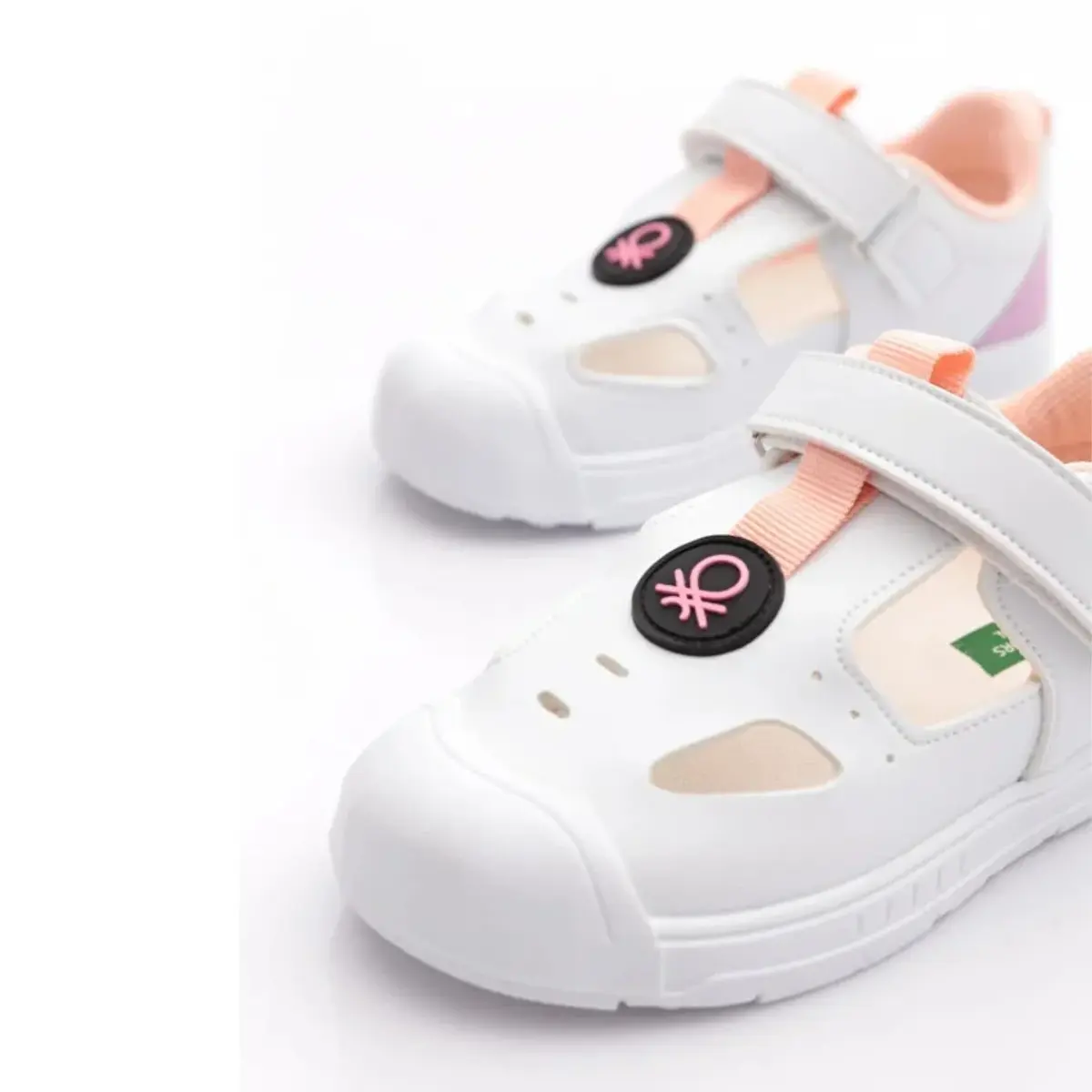 Benetton Sandalet Beyaz - Pudra