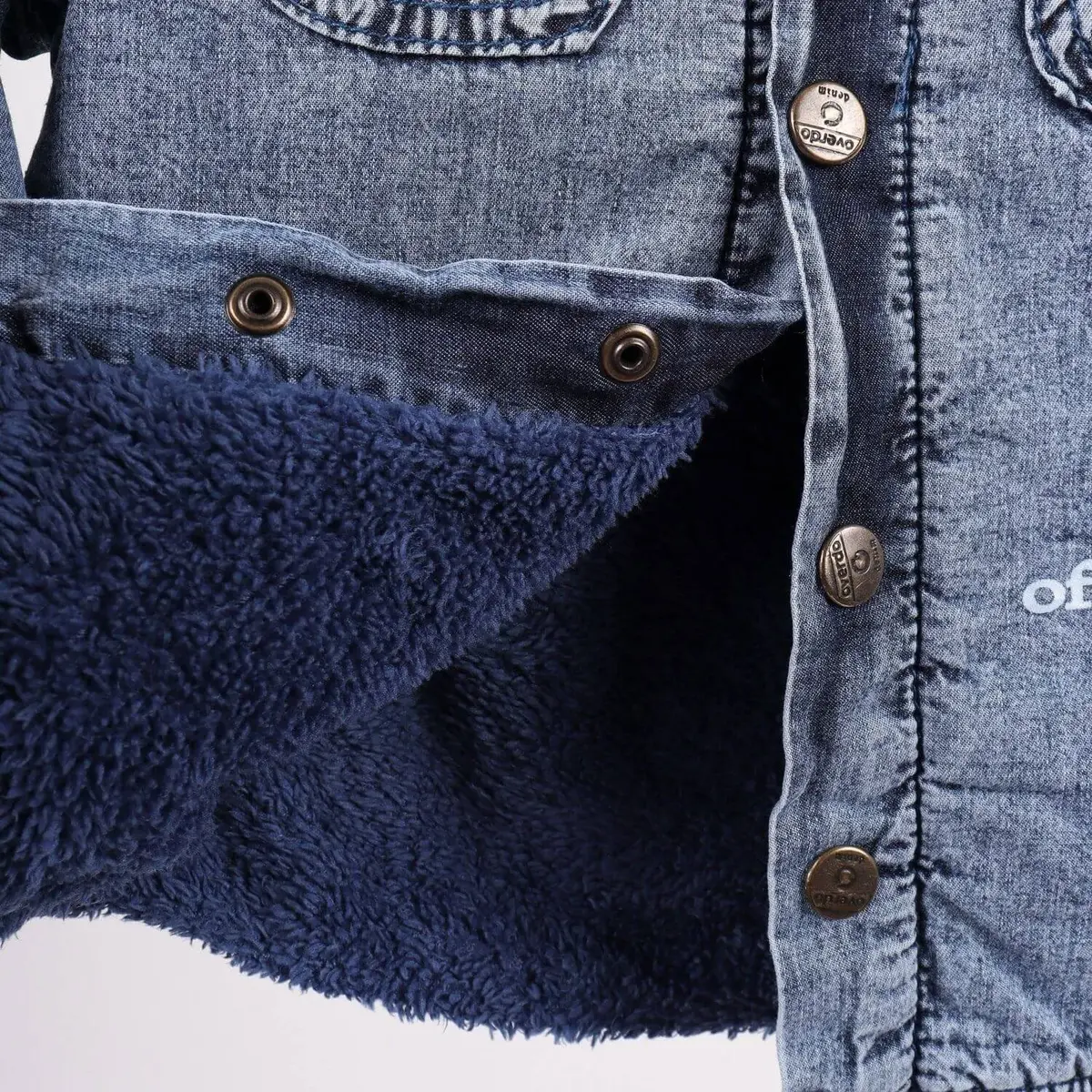 Overdo Gömlek Kot Welsoft Arkası Baskılı Mavi Denim