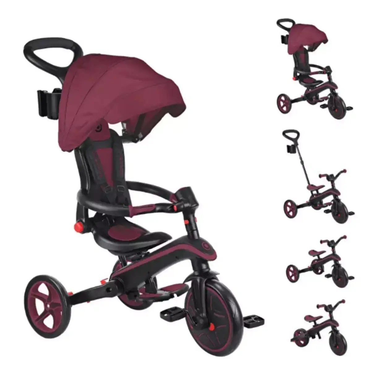 Globber Explorer 4in1 Katlanabilir Bisiklet Bordo