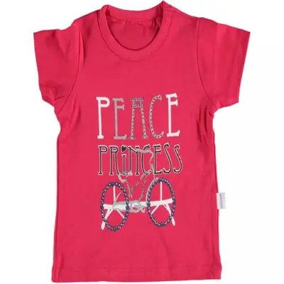 Bibaby T-Shirt Bimboo Peace Kırmızı