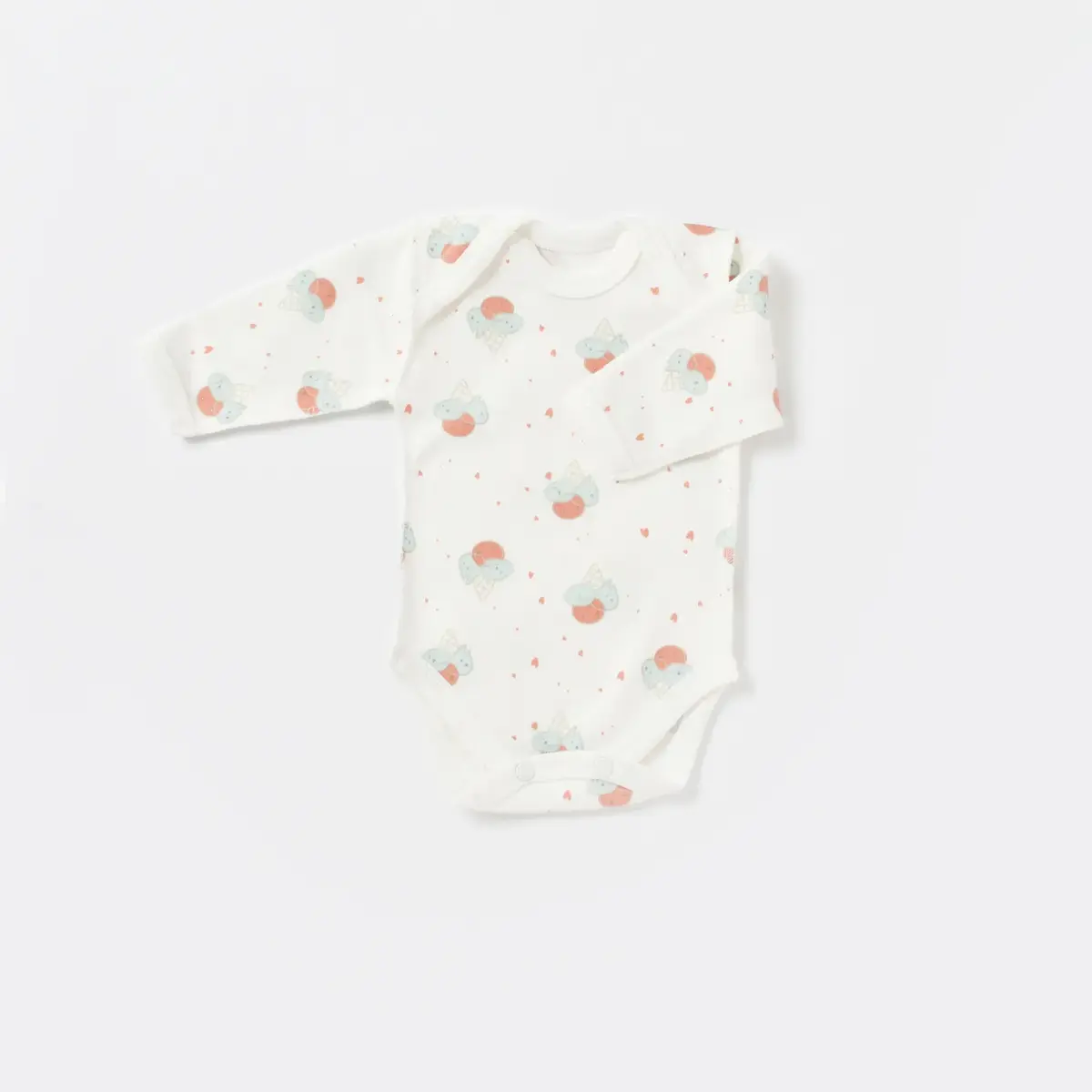 Bibaby Organik Zıbın Takımı Pretty Ears Bunny Prematüre Mint - Ekru