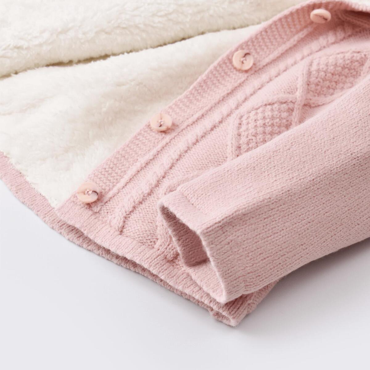 Bibaby Hırka Triko Desenli Welsoftlu Pembe