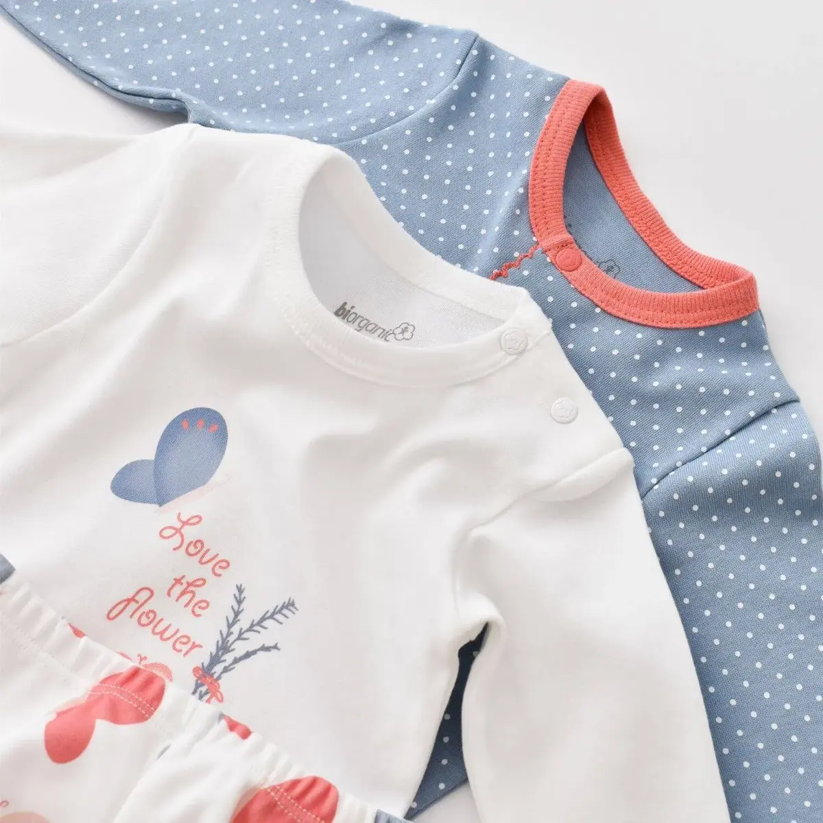 Bibaby Organik Tulum Takımı Tüllü Wild Flowers Spring Blue