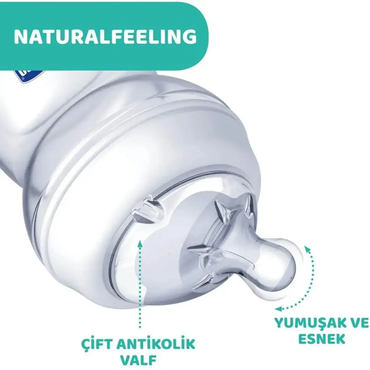 Chicco Natural Feeling Silikon Emzikli PP Biberon 150 ml 0+ Ay