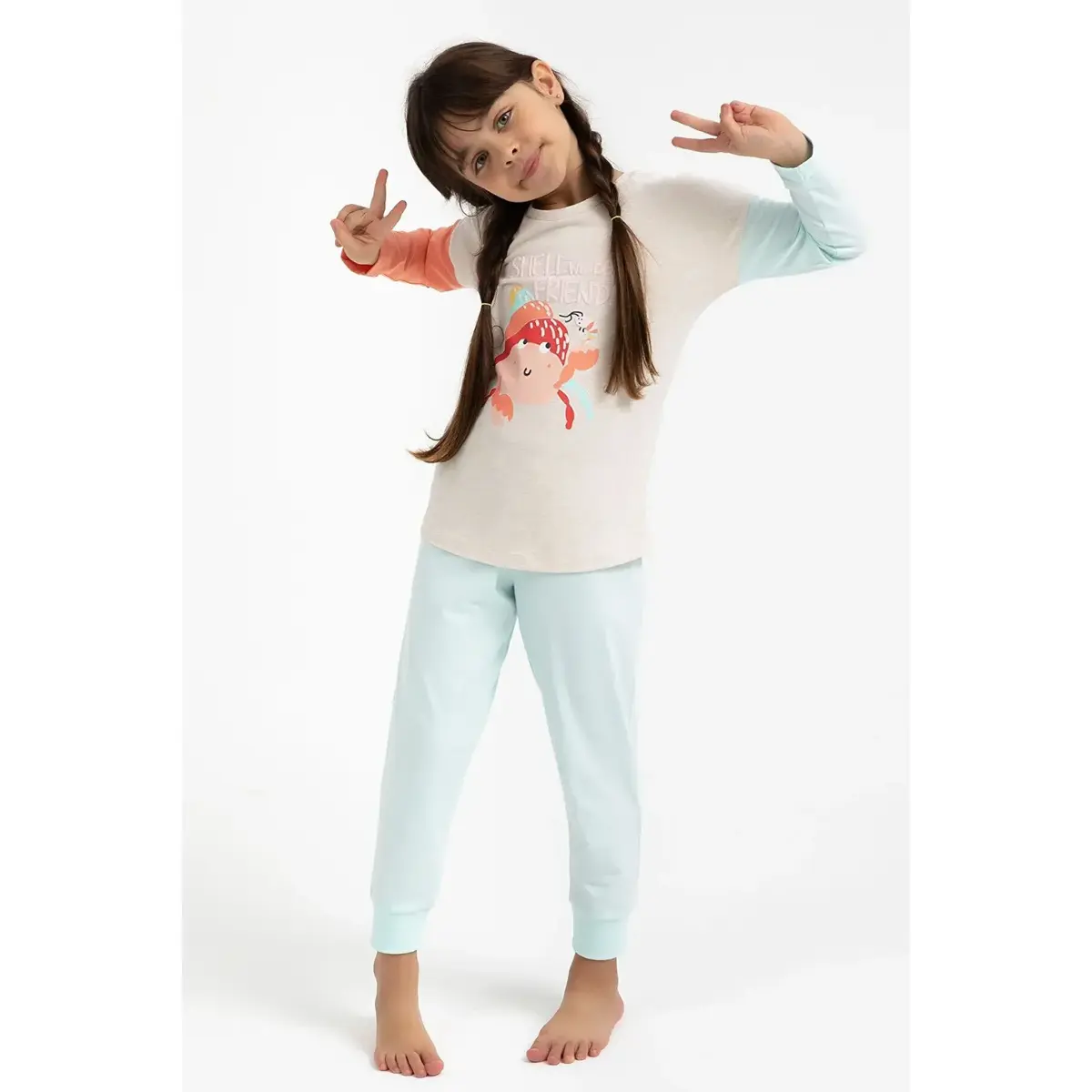 RolyPoly Pijama Takımı Krem Melanj