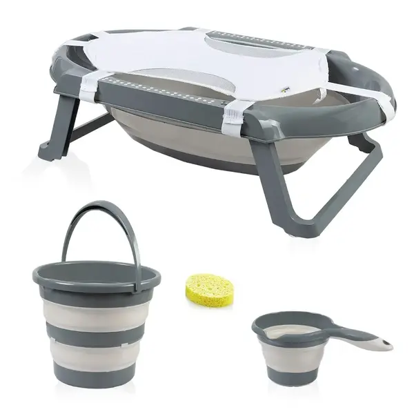 Babyjem Katlanır Banyo Seti 5li Yeni Antrasit 